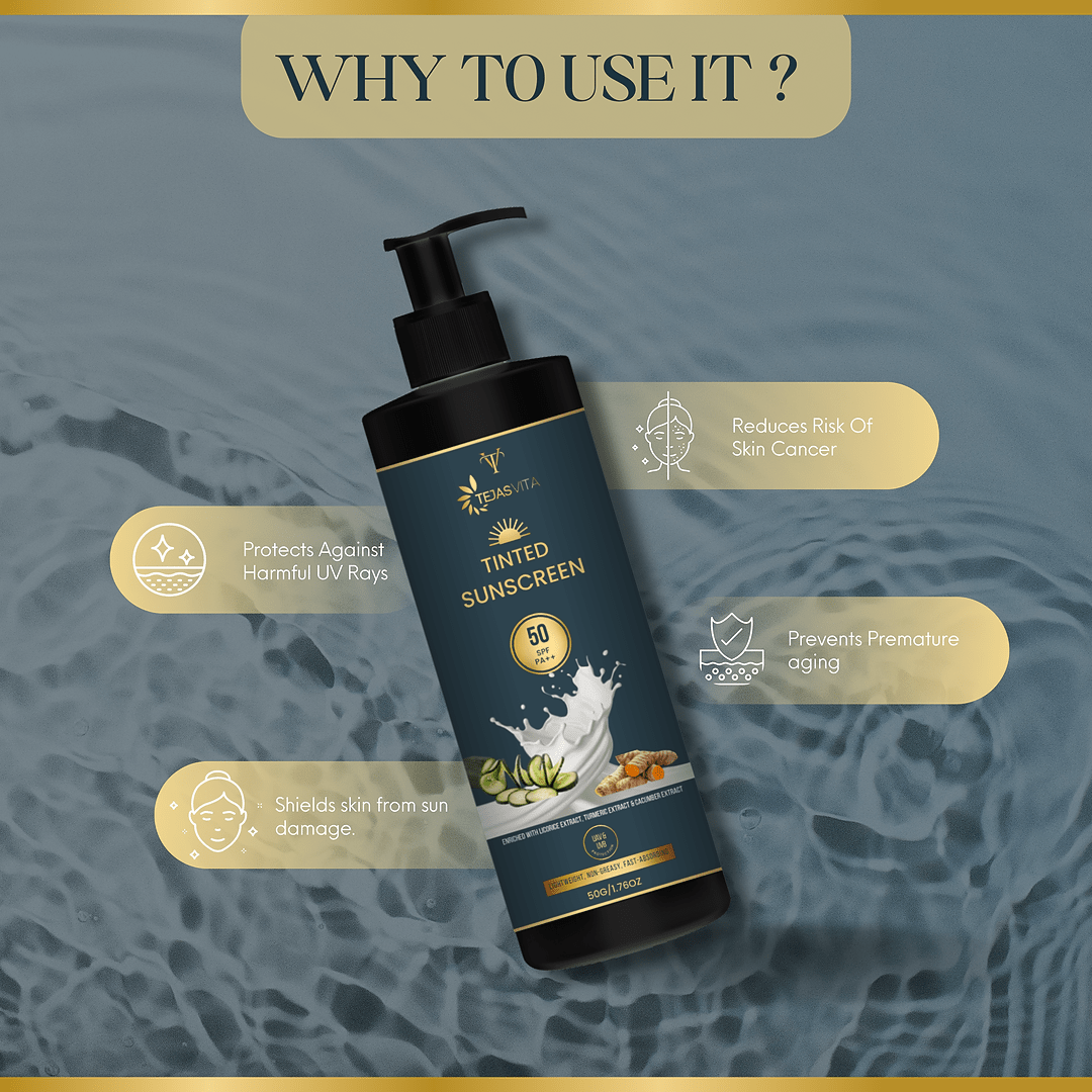 Tejasvita Radiant Tinted Sunscreen SPF 50 PA++++ - TejasVita
